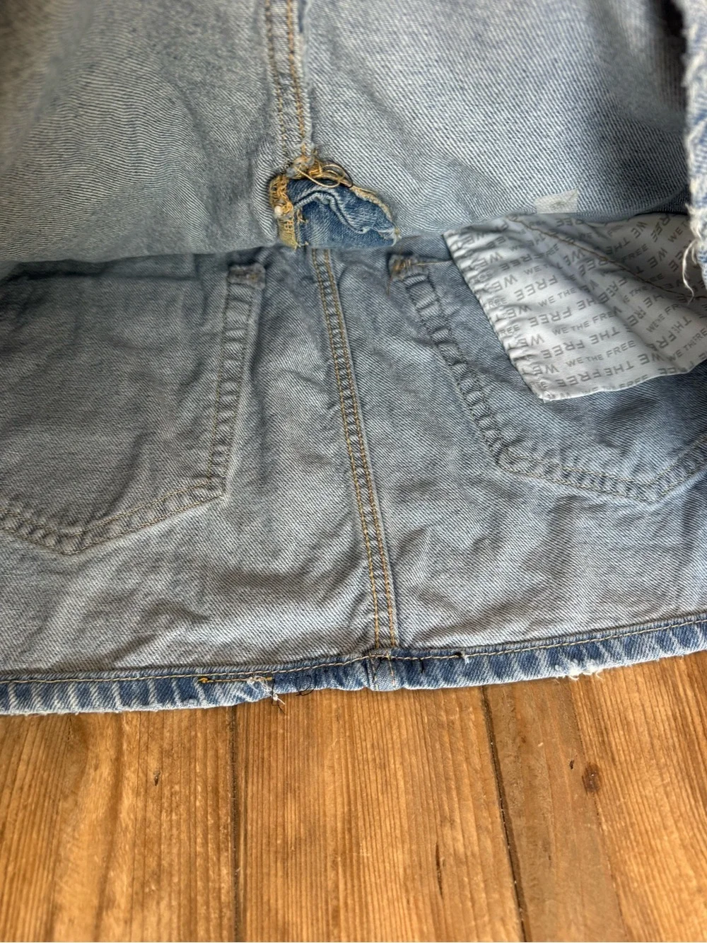 Wynne Denim Skirt Free People Light Indigo NWOT Size 30 $78